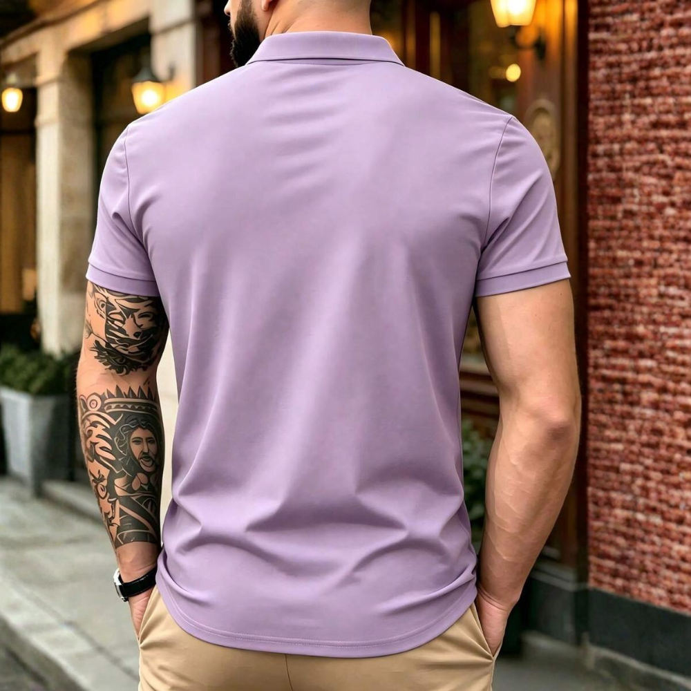 Casual Slim Fit Polo Shirt Short Sleeve