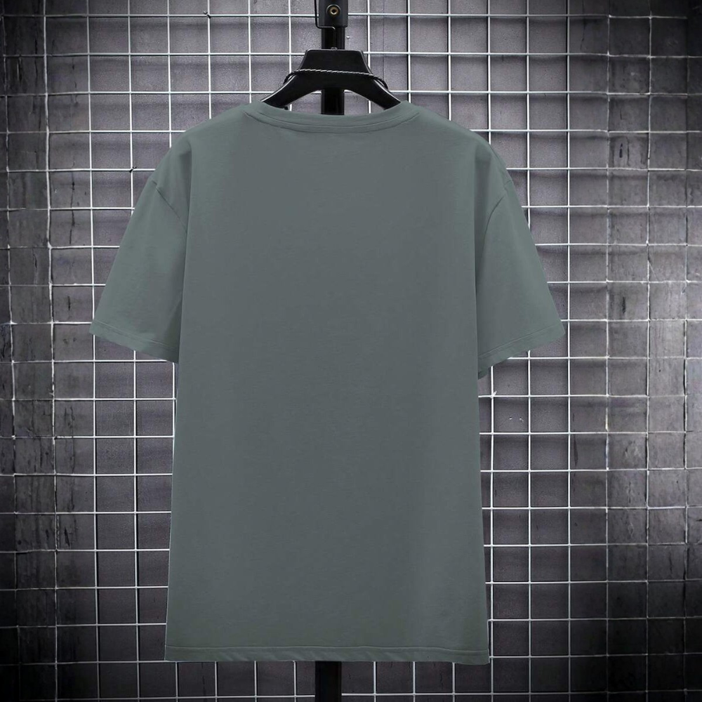 Solid Round Short Sleeve T Shirt For Men