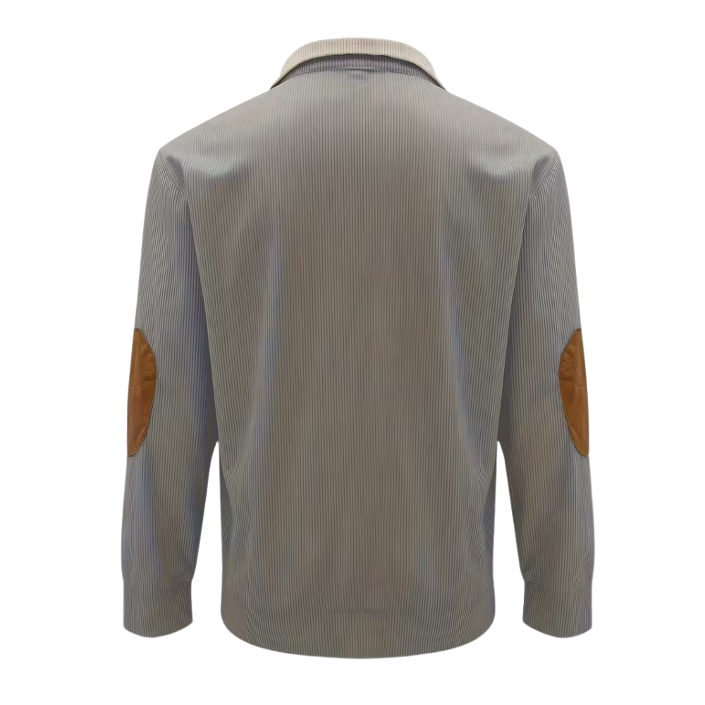 Stylish Contrast Color Long Sleeve Shirt For Men