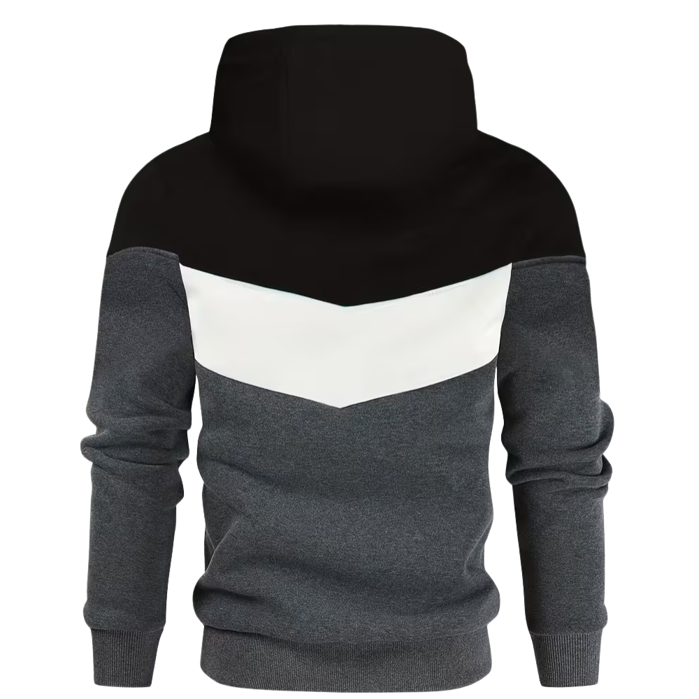 Color Block Pullover Hoodie For Men With Kangaroo Pocket