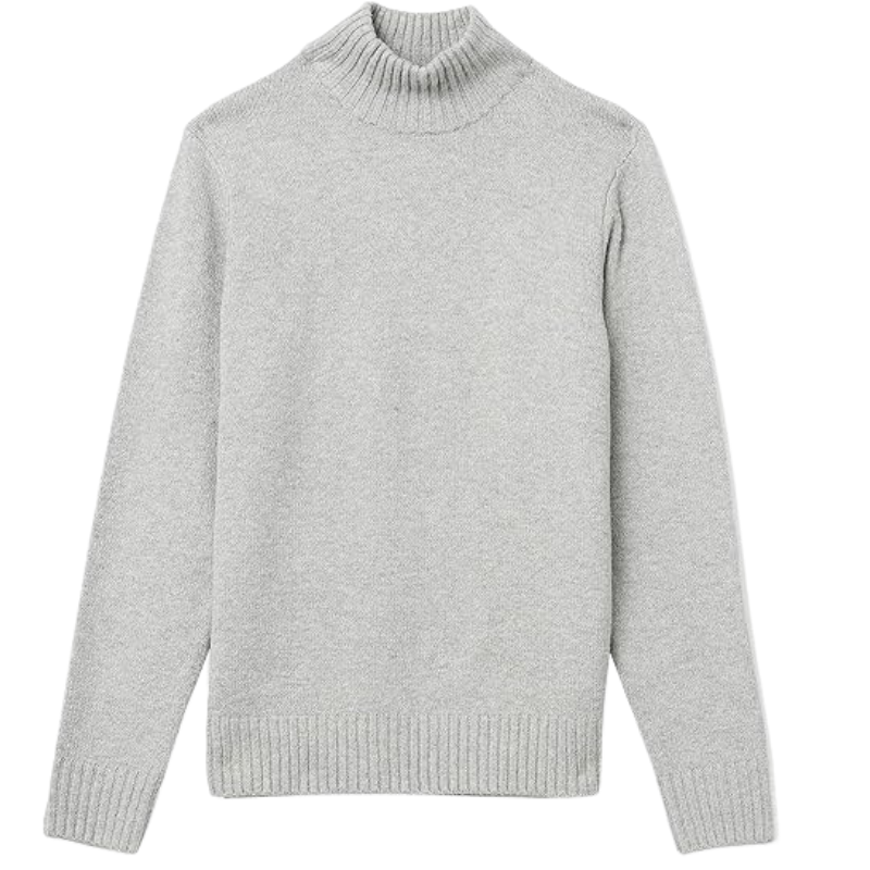 Ribbed High Collar Long Sleeve Sweater
