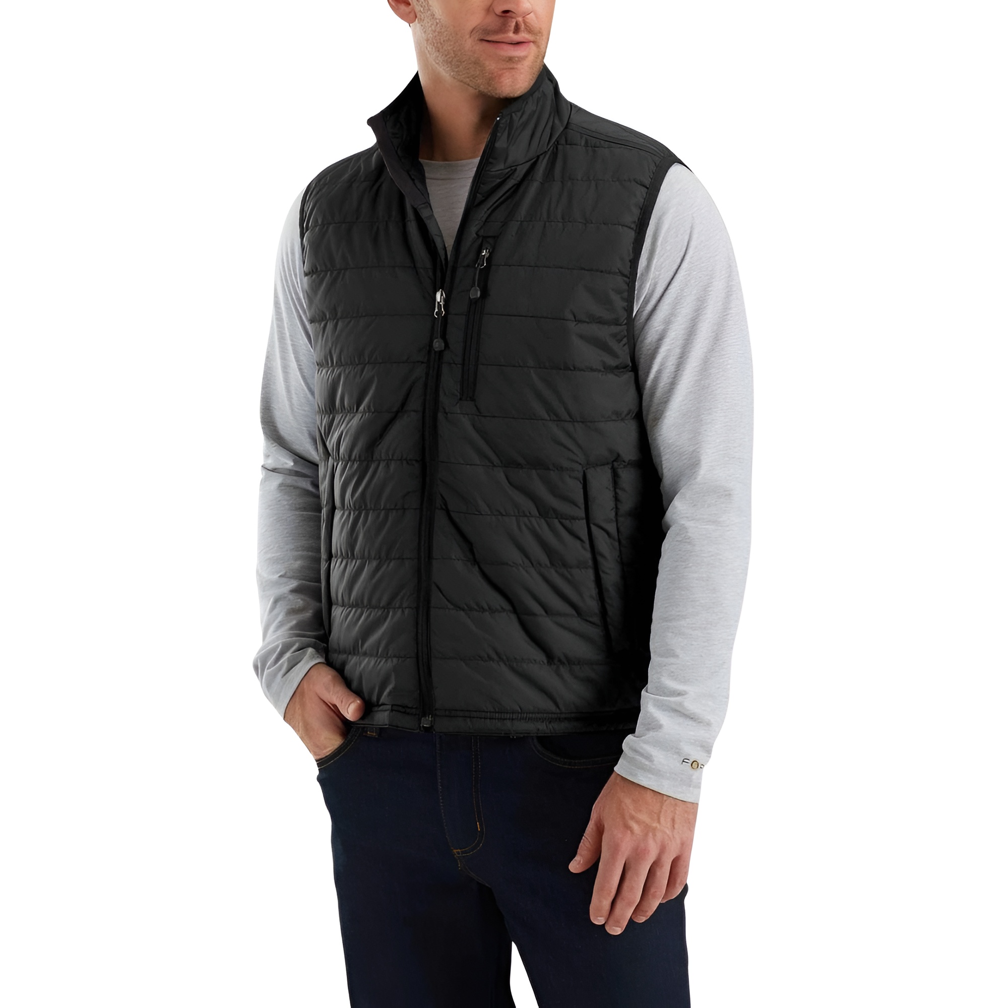 Lightweight Insulated Quilted Zip Front Outdoor Vest