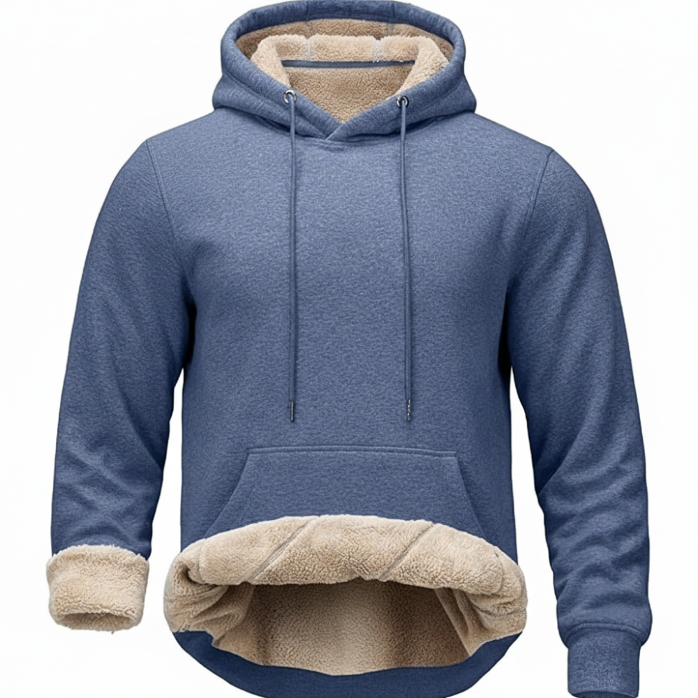Warm Fleece Lined Pullover Hoodie
