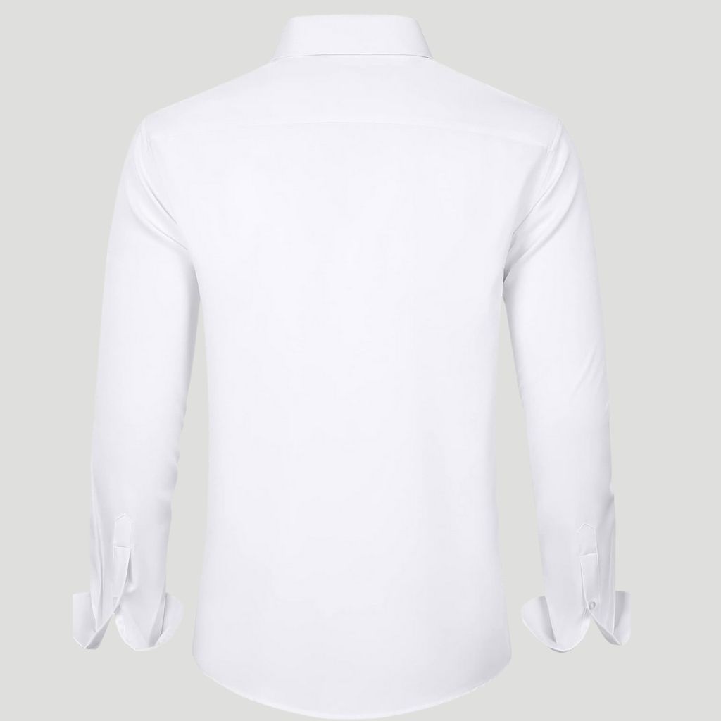 Mens Dress Shirt Solid Long Sleeve WrinkleMen Solid Colored Long Sleeve Shirt - Image 7