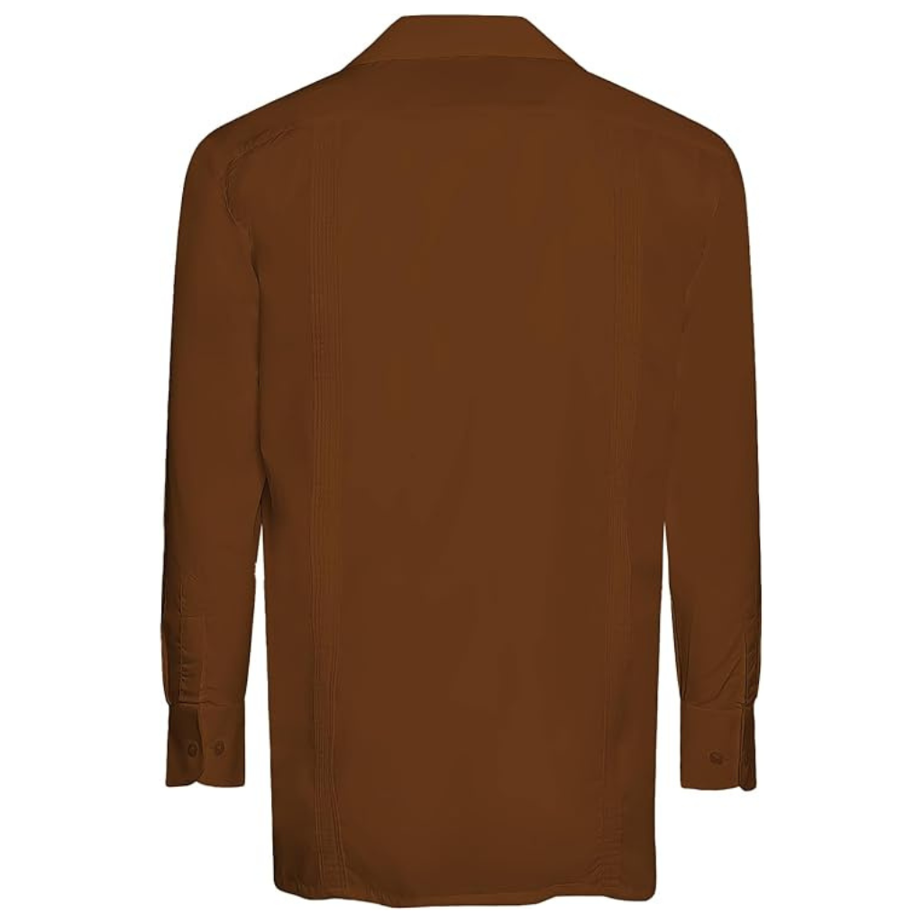 Embroidered Long Sleeve Cuban Collar Casual Button Shirt For Men