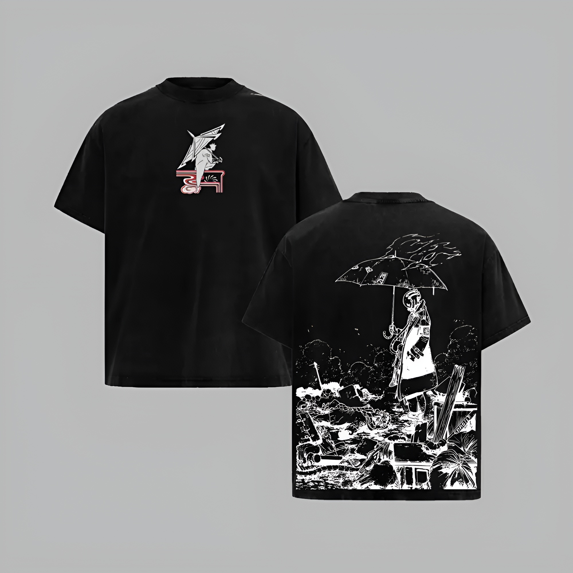 Gachiakuta x Rudo & Enjin Anime Retro Unisex T-Shirt, Hoodie, Oversized Unisex Anime Merch