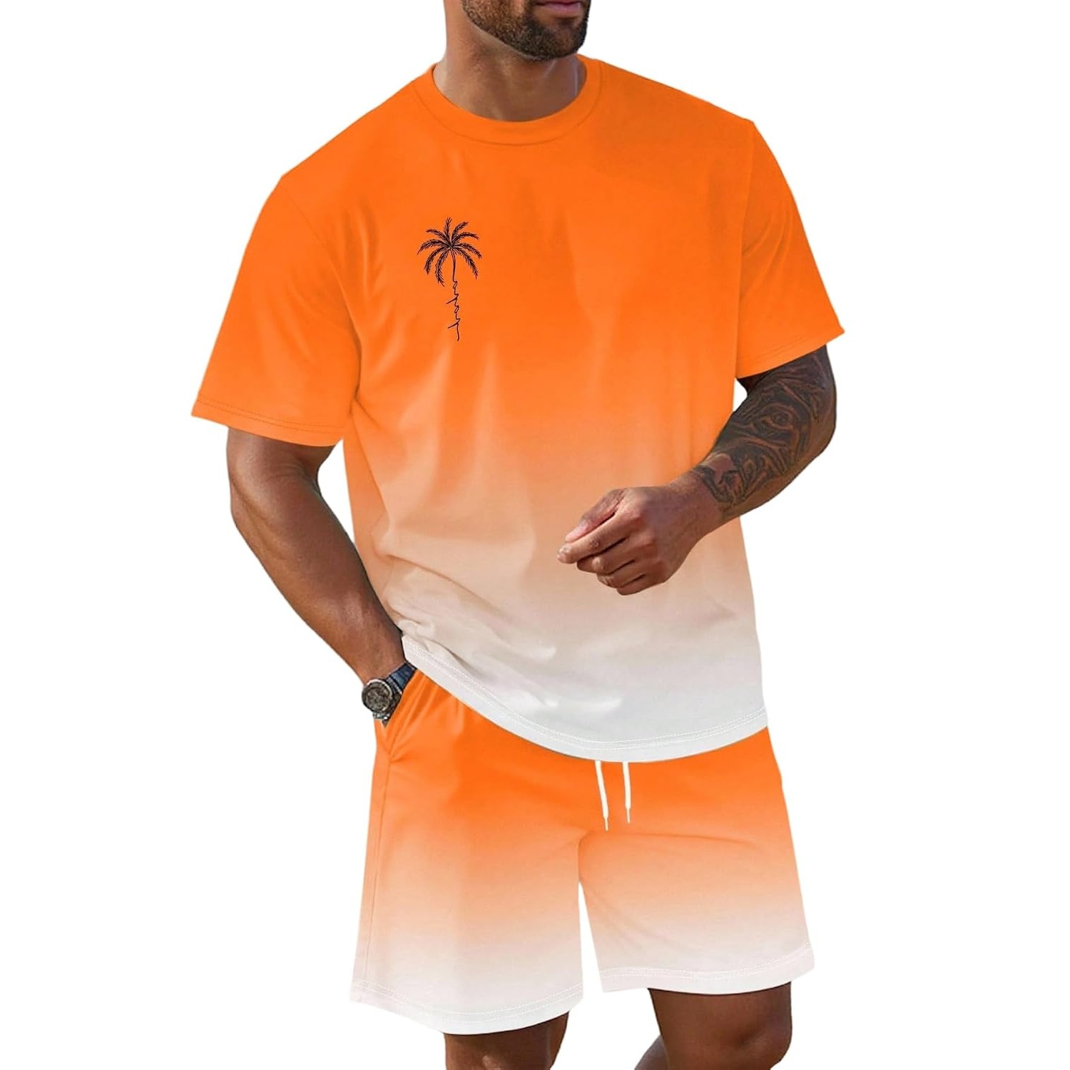 Beach Short And Tshirt Set For Men
