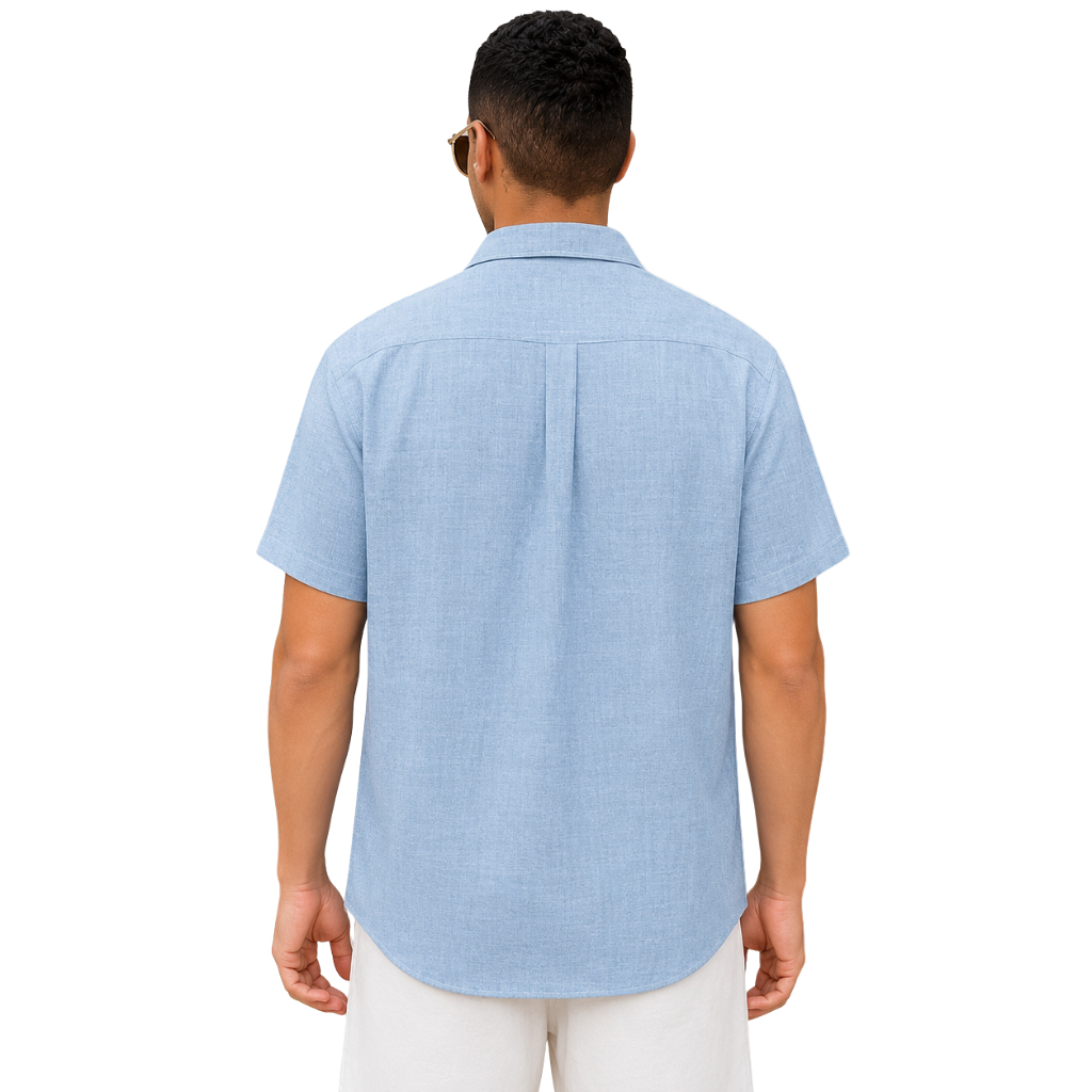 Casual Guayabera Short Sleeve Button Down Shirts For Men