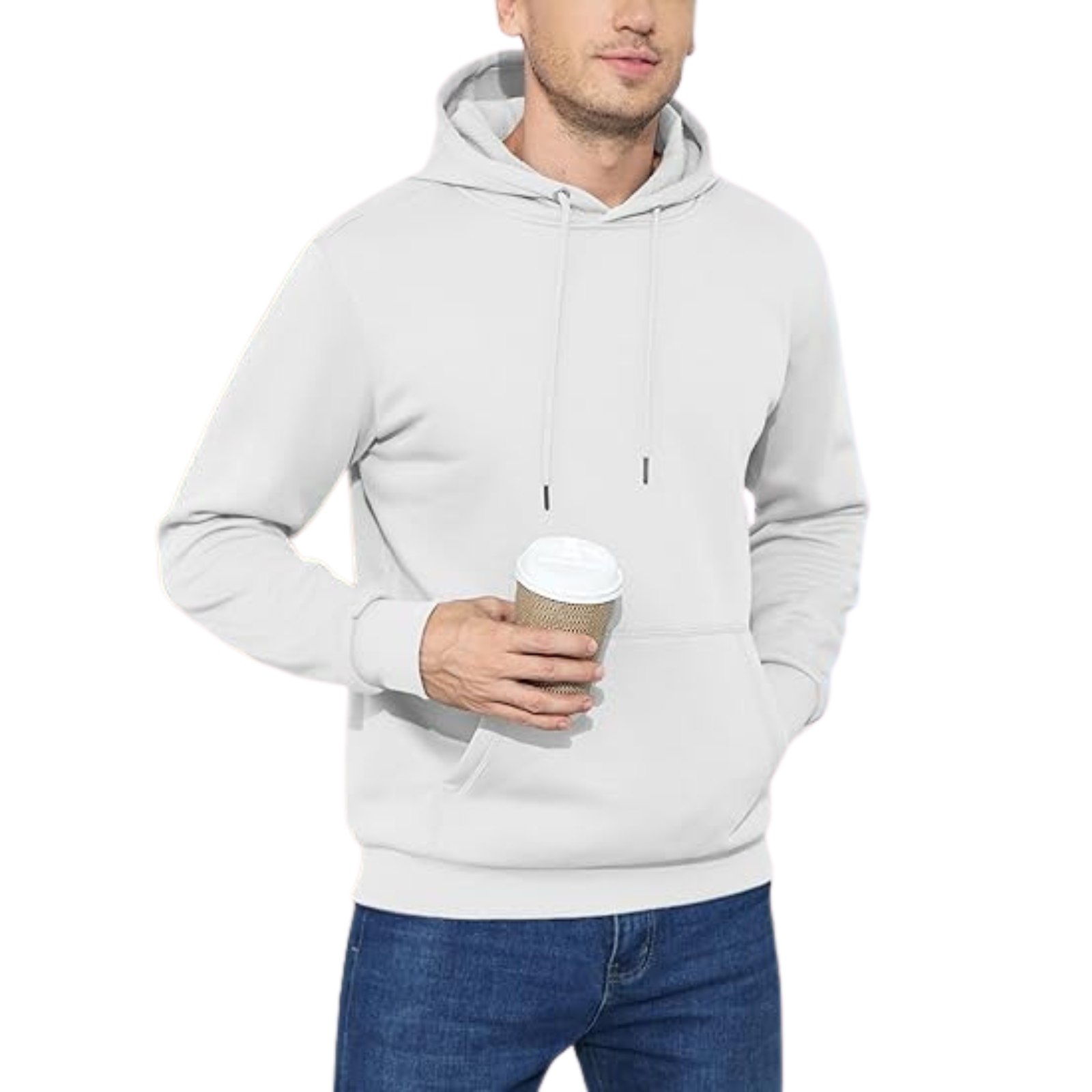 Fleece Lined Athletic Pullover Hoodie With Kangaroo Pocket