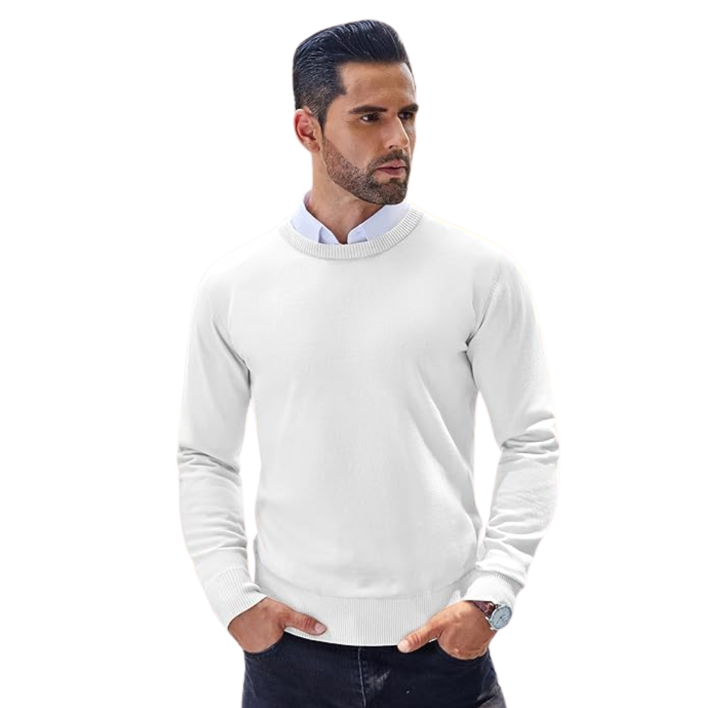 Men’s Slim Fit Crew Neck Knitted Sweater Lightweight Pullover