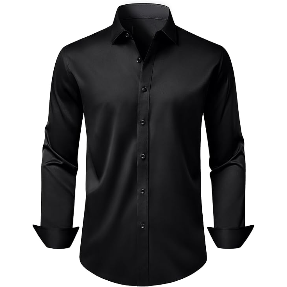 Sleeve And Stretch Wrinkle Dress Shirt Long Sleeve For Men