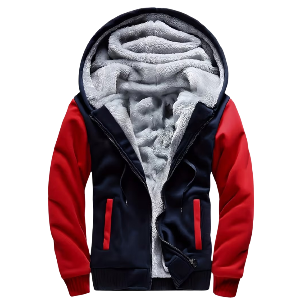 Warm Fleece Hooded Jacket For Men
