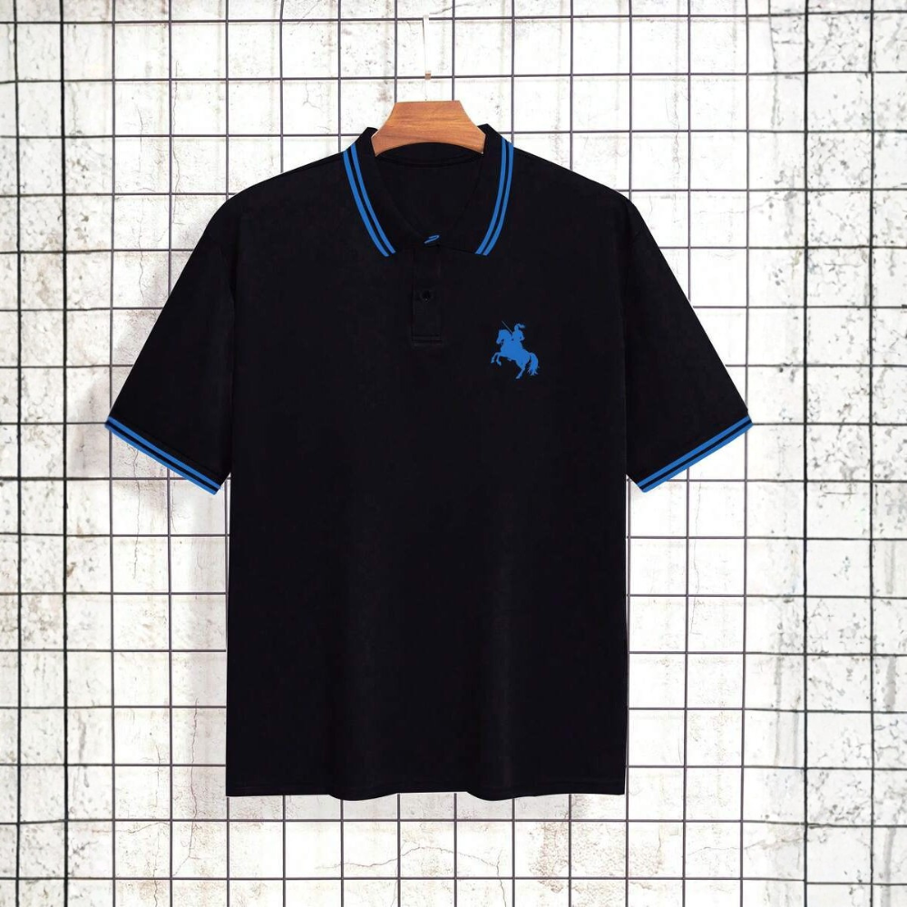 Horse Printed Casual Golf Shirt For Men