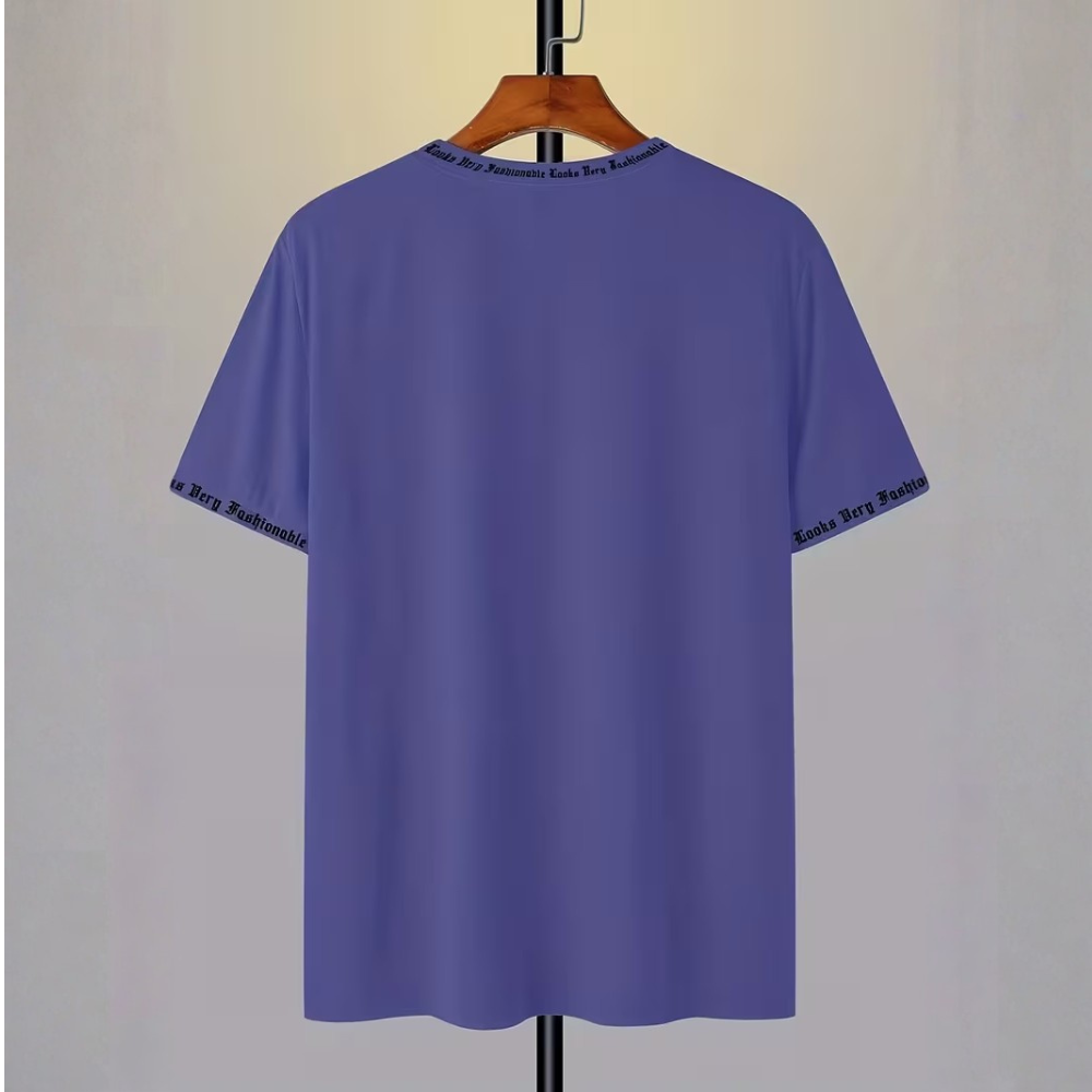 Casual Summer Short Sleeve Round Neck T Shirt For Men