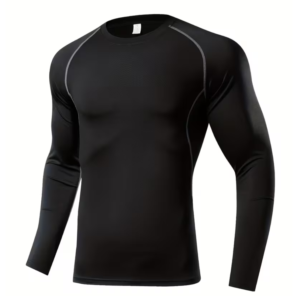Long Sleeve Compression Workout Base Layer Shirt For Sports Men