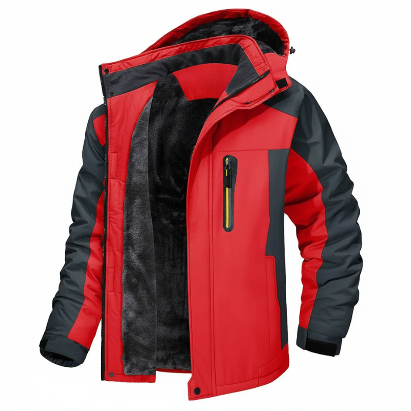 Insulated And Waterproof Jacket With Detachable Hood 