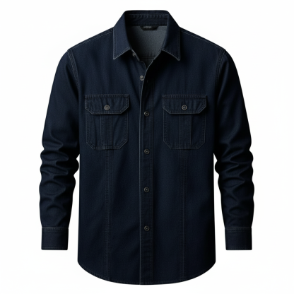 Utility Shirt With Front Button For Men