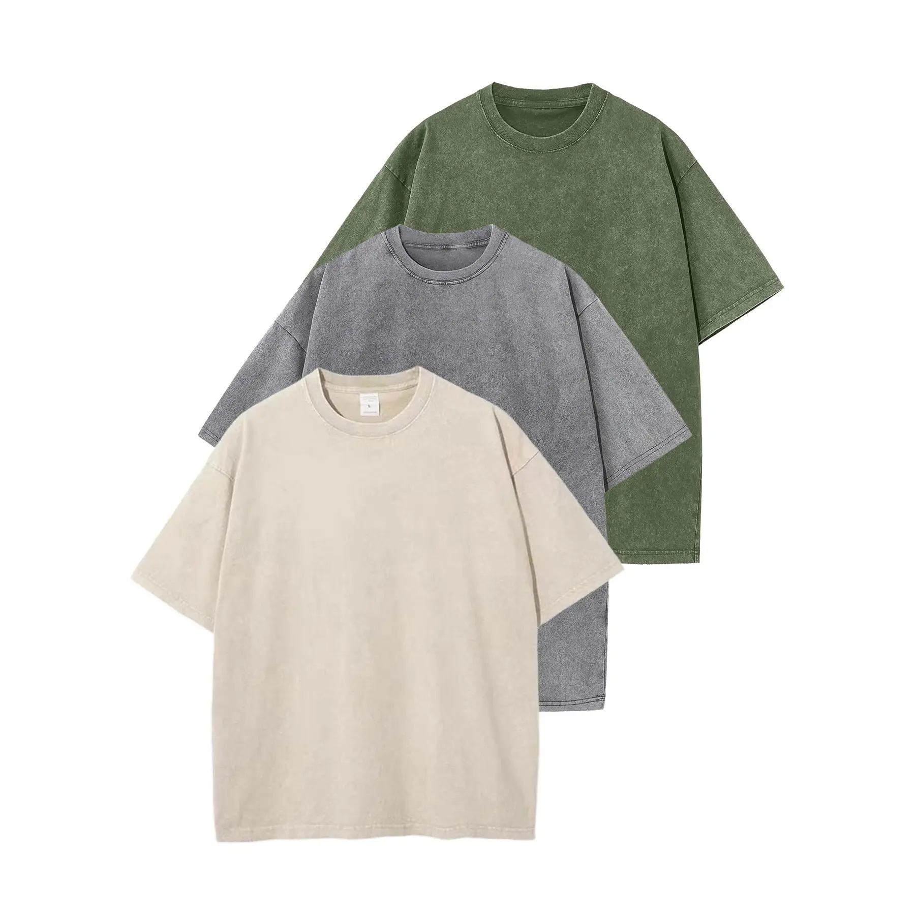 Pack Of 3 Oversized Loose Short Sleeve Summer Tshirts