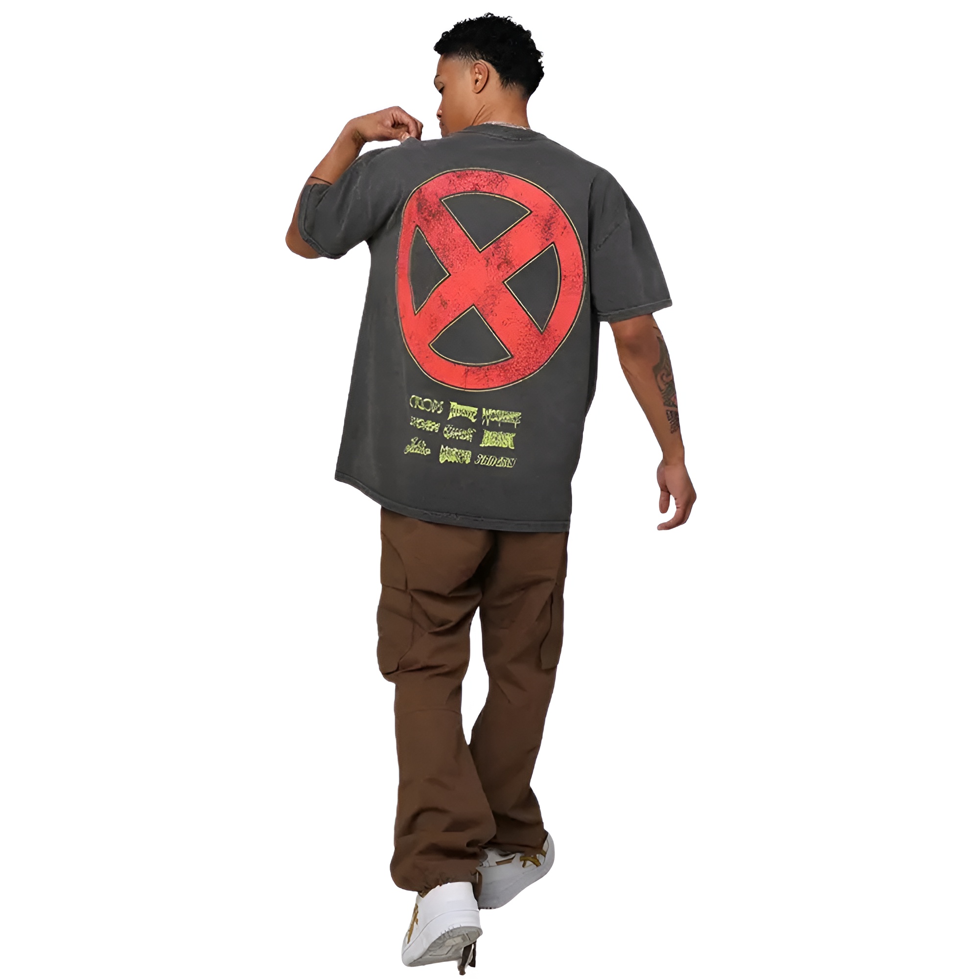 Marvel X-Men The X-Men Heavyweight Vintage T-Shirt Washed Black