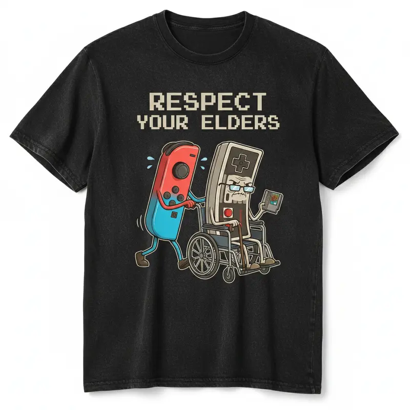 Funny Retro Gamer Graphic T Shirt For Gaming Fans