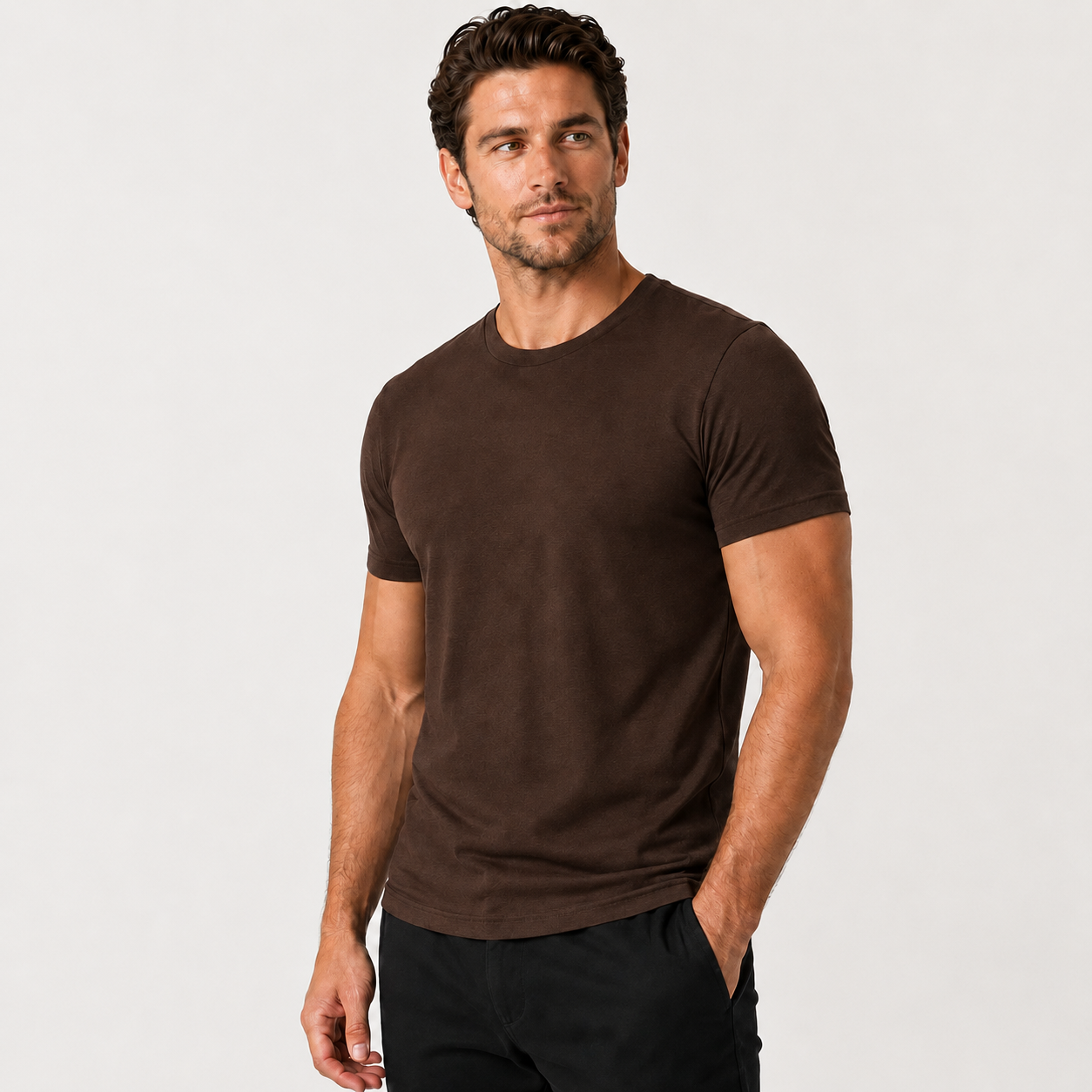 Short Sleeve Crew Style T Shirts For Men