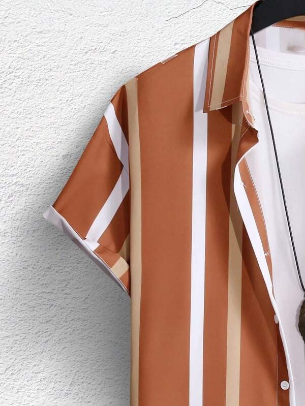 Casual Striped Print Shirt