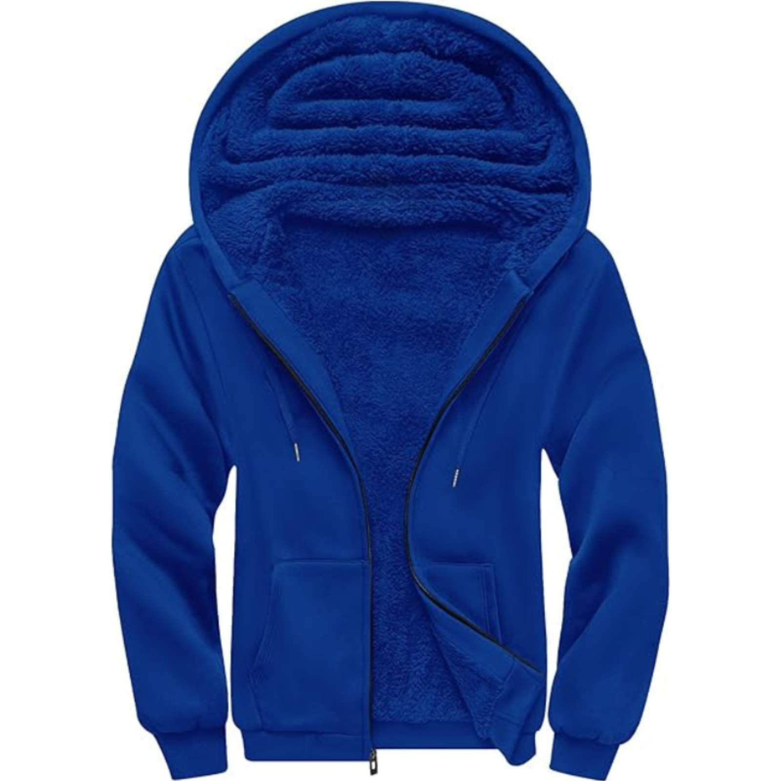 Heavyweight Sherpa Lined Zip Hoodie For Men