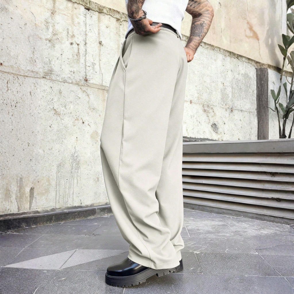 Designer Dress Suit Pants With Draping Style For Men