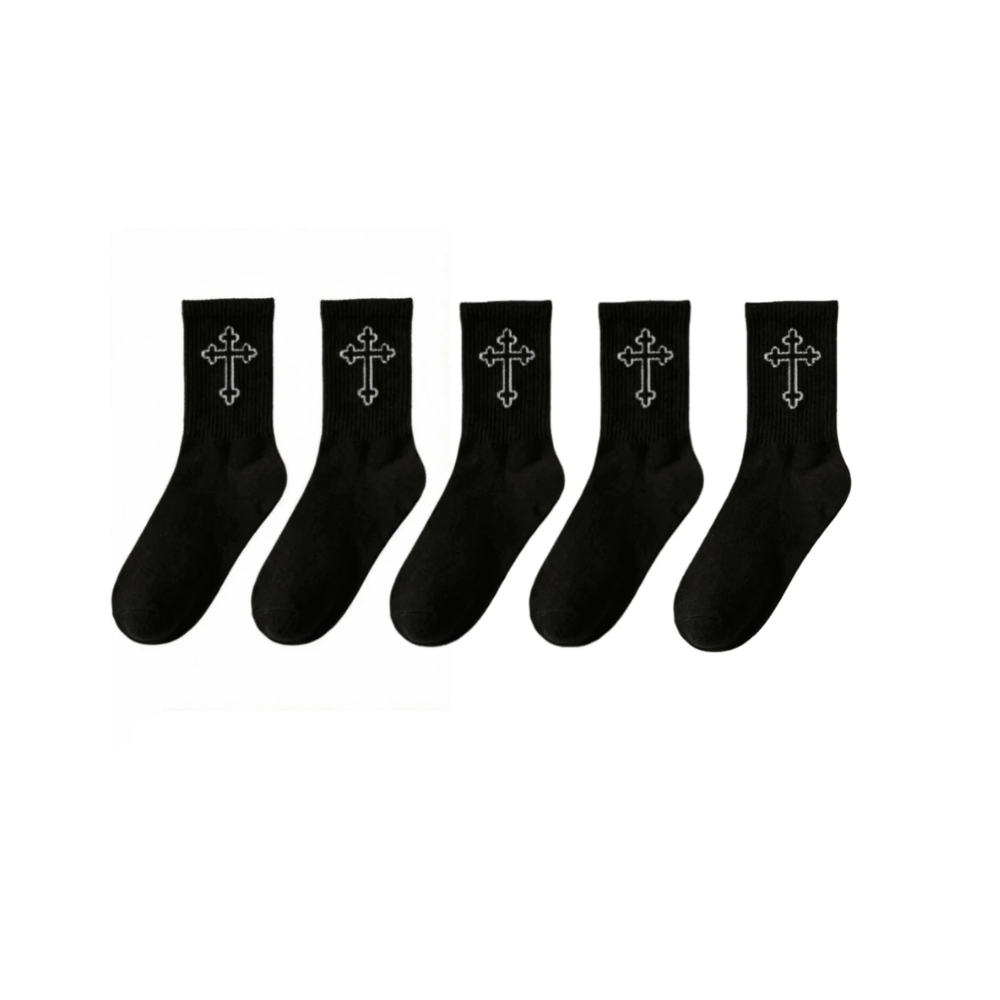 Stretch Striped Mid Calf Sports Socks