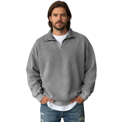 Long Sleeve Half Zip Sweatshirt For Men