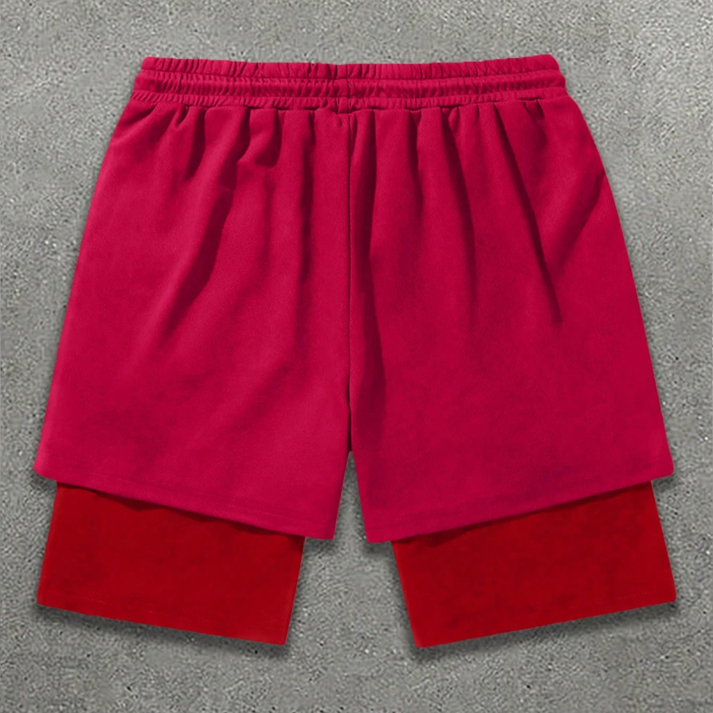 Street Style Cross Printed Shorts With Drawstring For Men