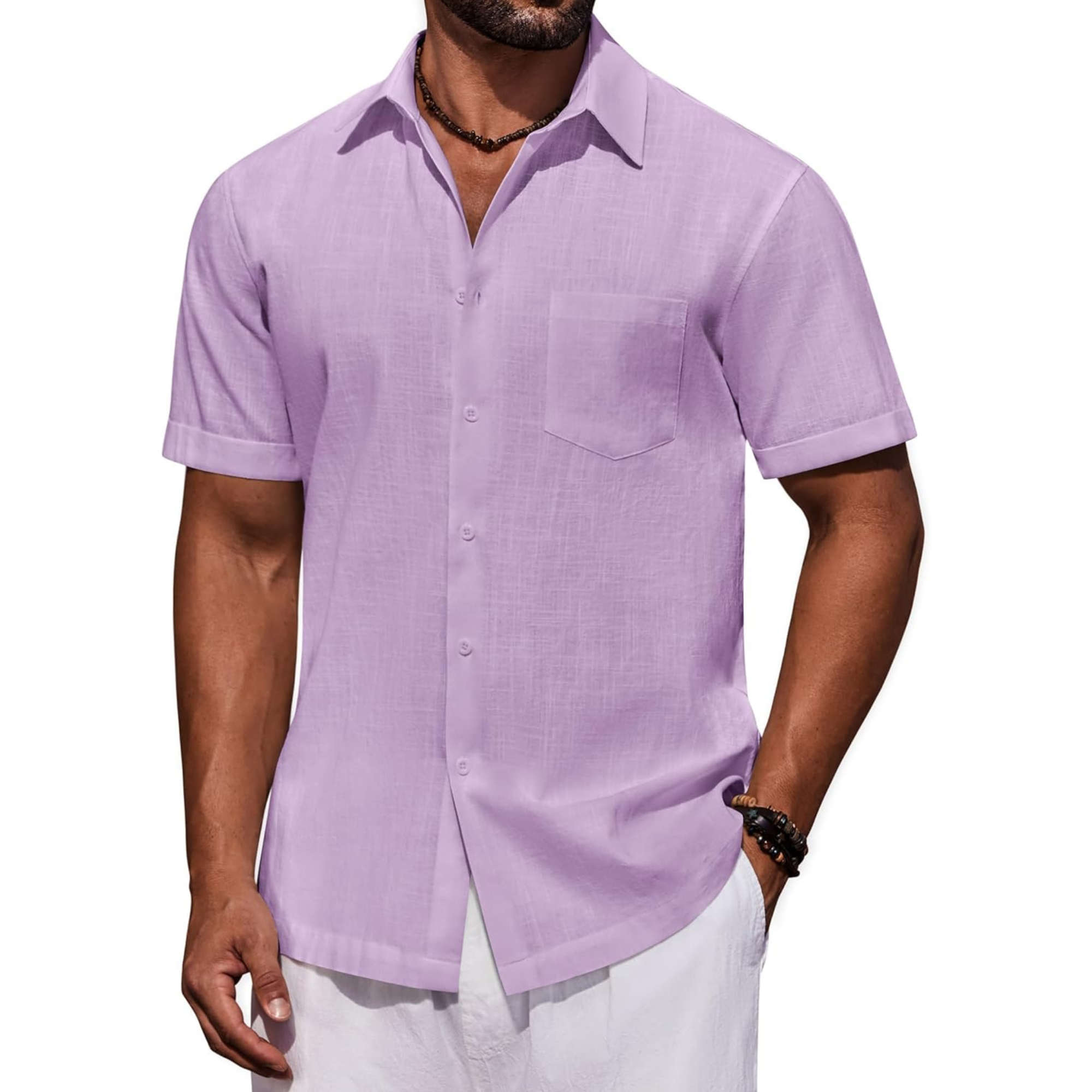 Casual Cotton Linen Summer Beach Button Shirts
