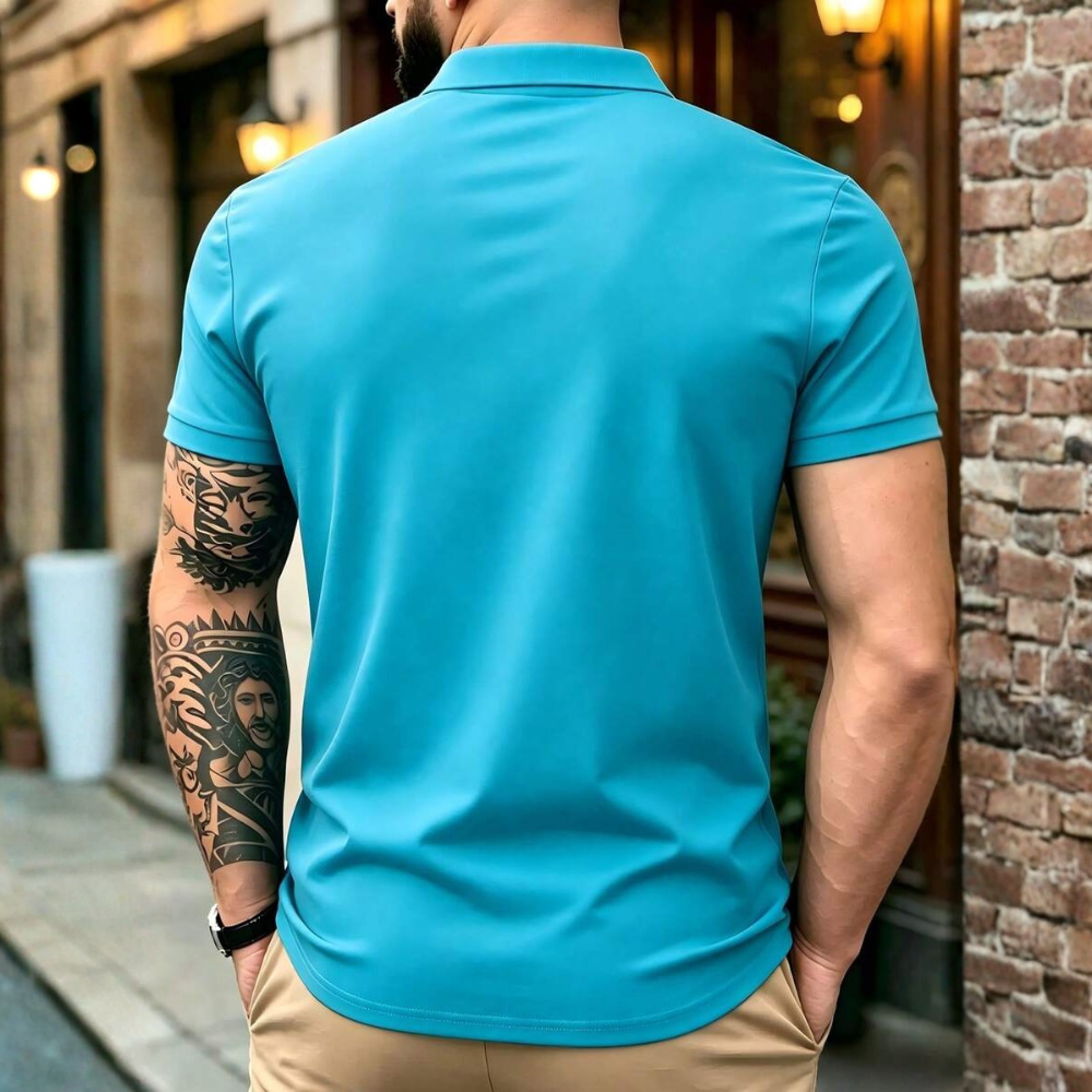 Casual Slim Fit Polo Shirt Short Sleeve