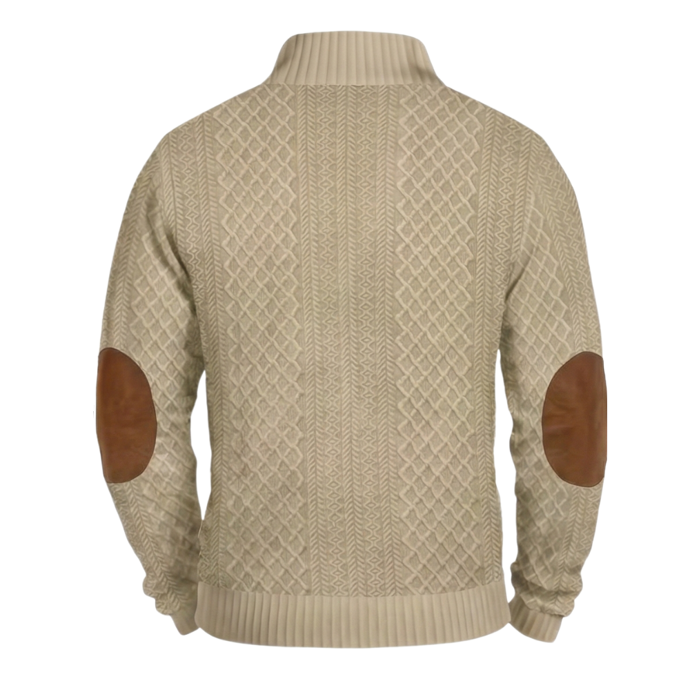 Casual Sports Knitted Sweatshirt With Button Detail For Men