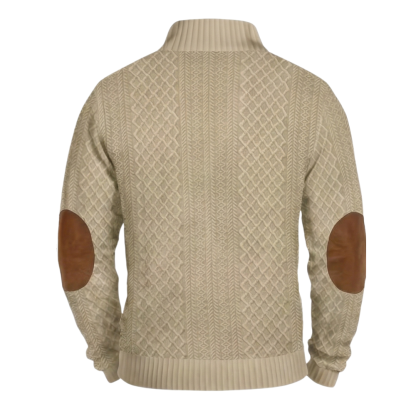 Casual Sports Knitted Sweatshirt With Button Detail For Men