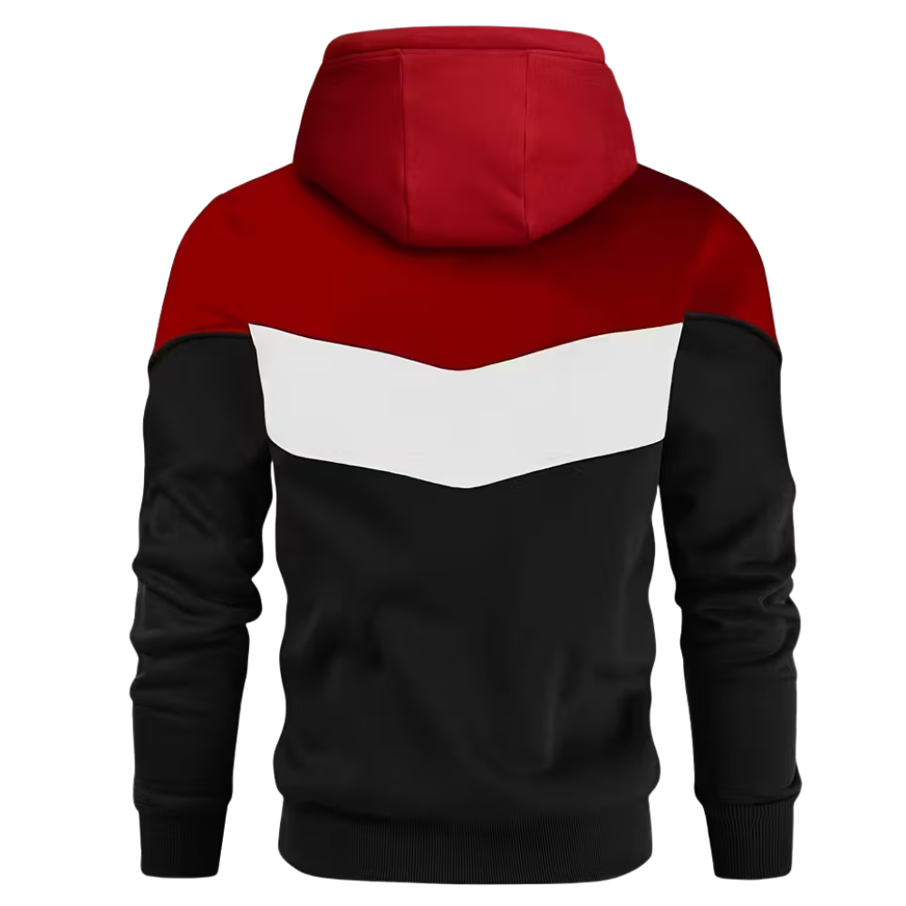 Color Block Pullover Hoodie For Men With Kangaroo Pocket