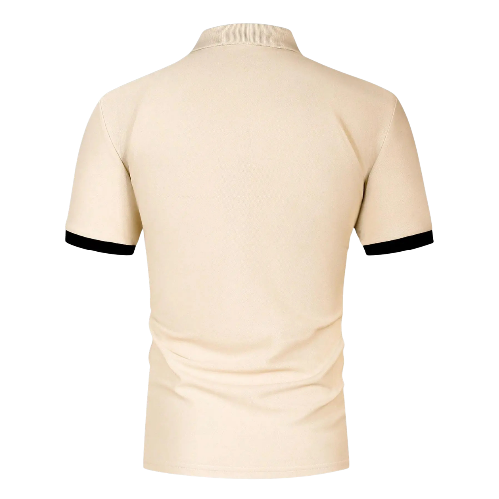 Casual Striped Printed Short Sleeve Polo T shirt For Men