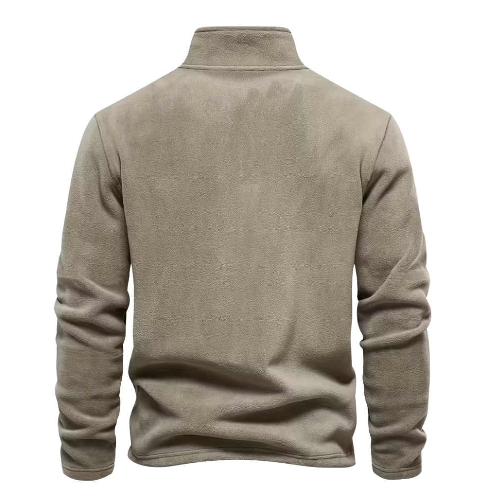 Half Zip Thermal Fleece Winter Sweater For Men
