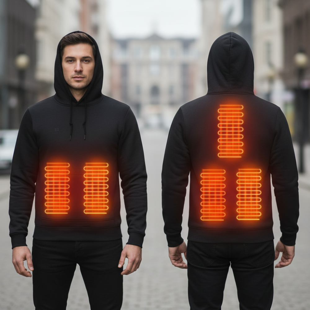 Heated Hoodie - Cozy Thermal Wear for Outdoor Comfort