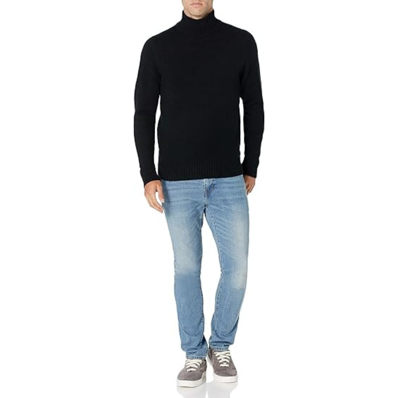 Ribbed High Collar Long Sleeve Sweater