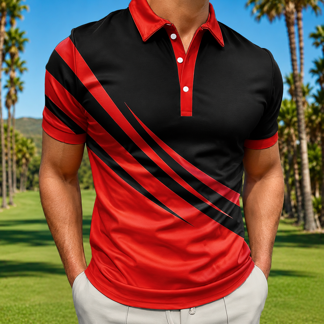 Casual Short Sleeve Golf Polo Shirt For Light Business Wear For Men