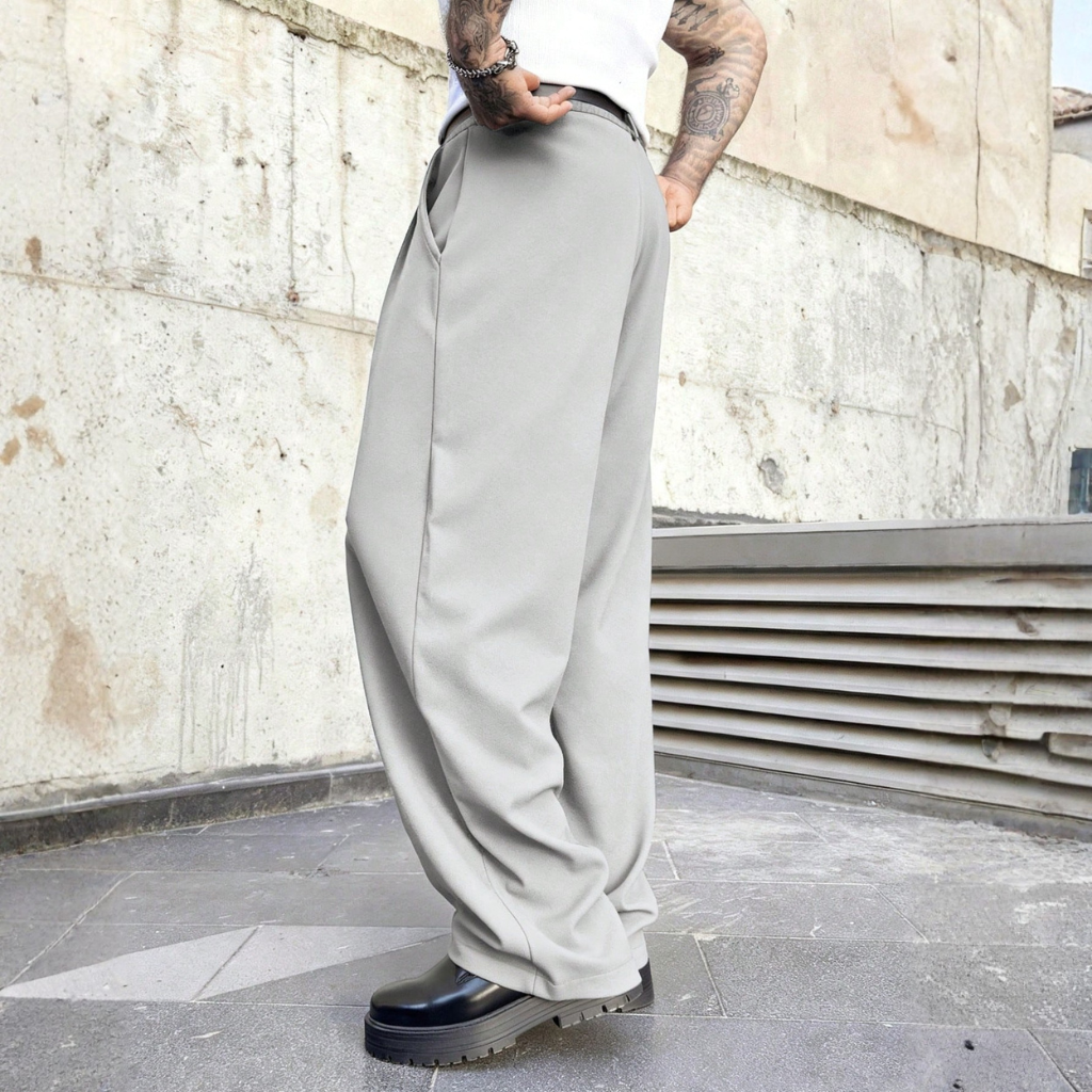 Designer Dress Suit Pants With Draping Style For Men