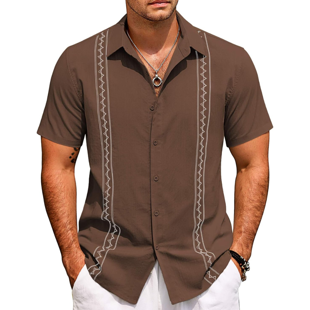 Summer Beach Button Down Shirt