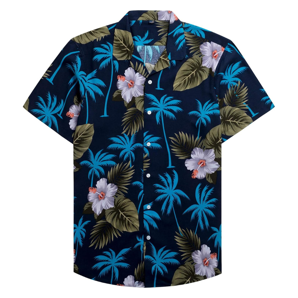 Tropical Hawaiian Casual Vacation Button Shirt