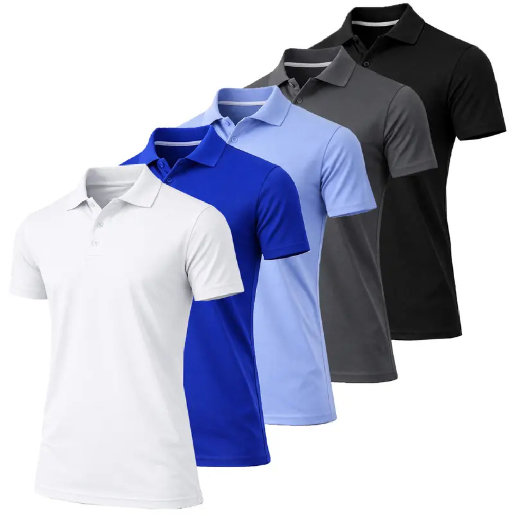 Dry Fit Short Sleeve Polo Set For Men