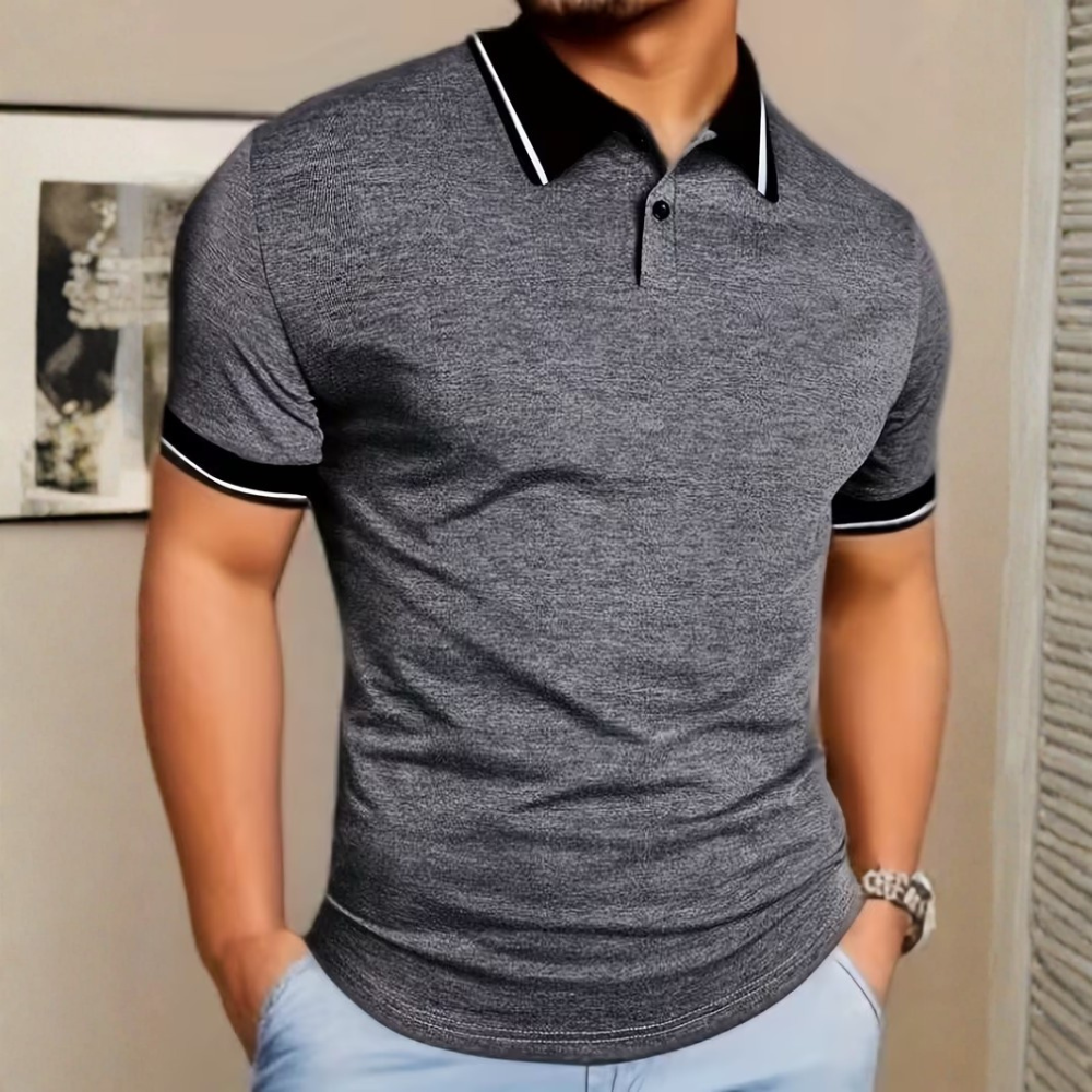Summer Short Sleeve Turn Down Collar Casual Sportswear Shirt For Men