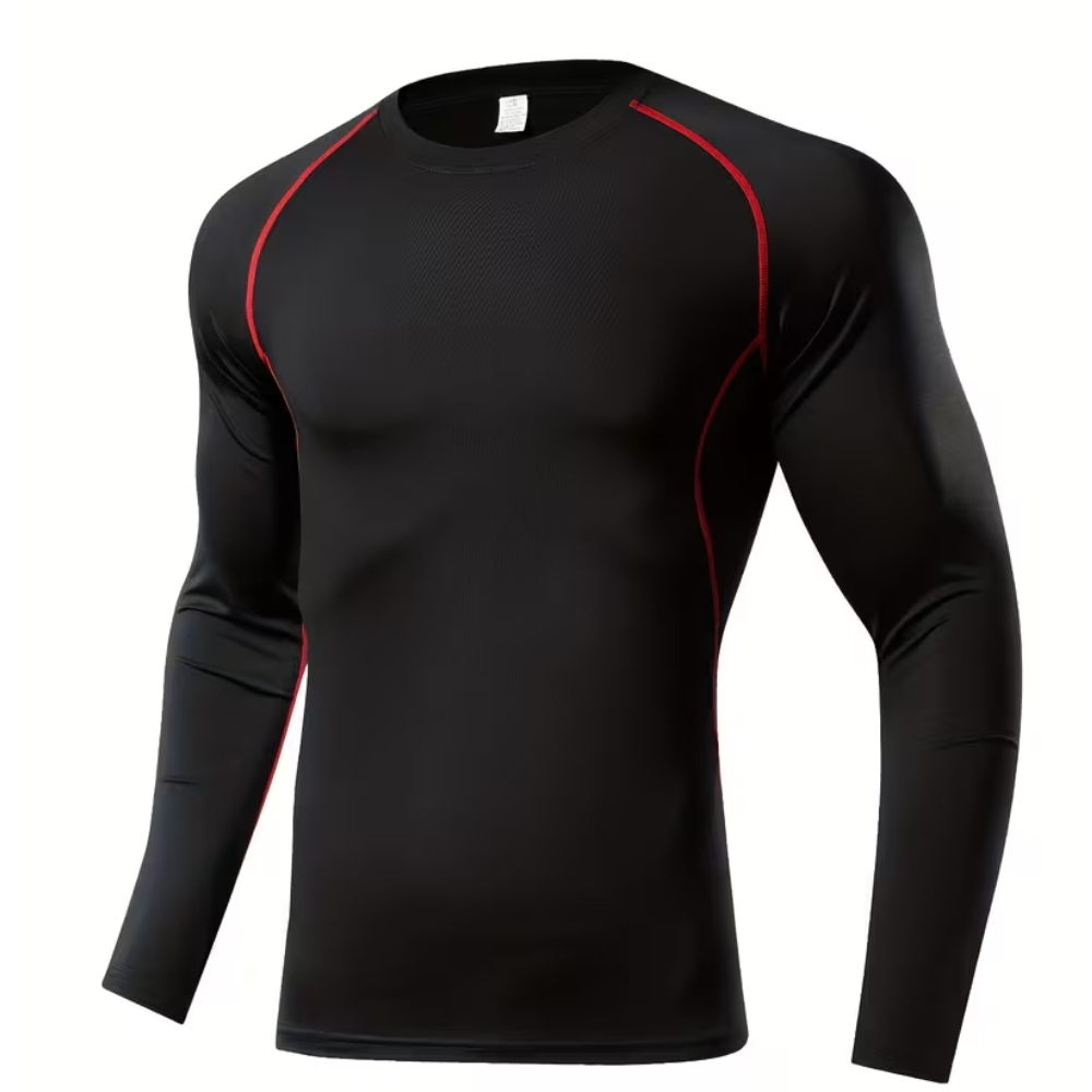 Long Sleeve Compression Workout Base Layer Shirt For Sports Men