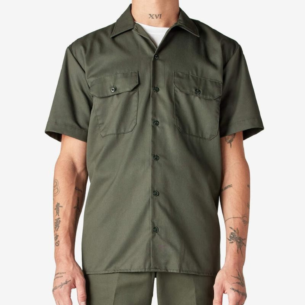 Casual Short Sleeve Classic Fit Plain Shirt For Men
