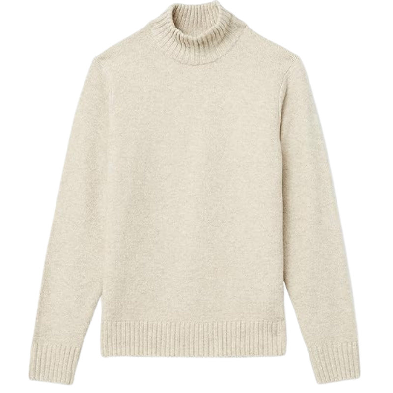 Ribbed High Collar Long Sleeve Sweater