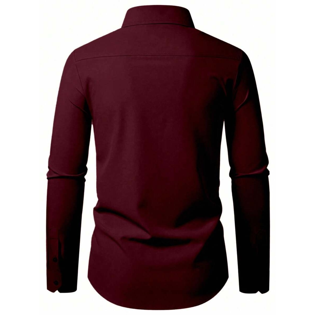 Casual Solid Formal Long Sleeve Dress For Men